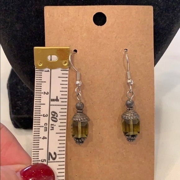 💐5/35 faceted glass crystal drop dangle silver - Picture 5 of 6